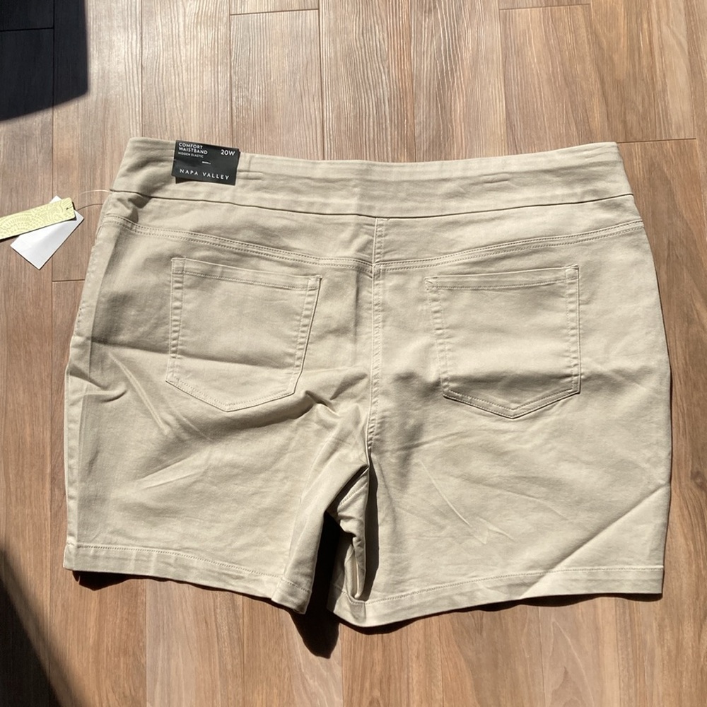 Napa Valley stonewall tan pull on short with stretch and pocket 20W - Picture 14 of 15